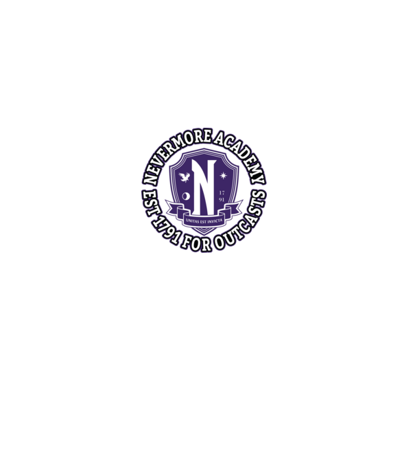 Nevermore academy model gri pe tricou