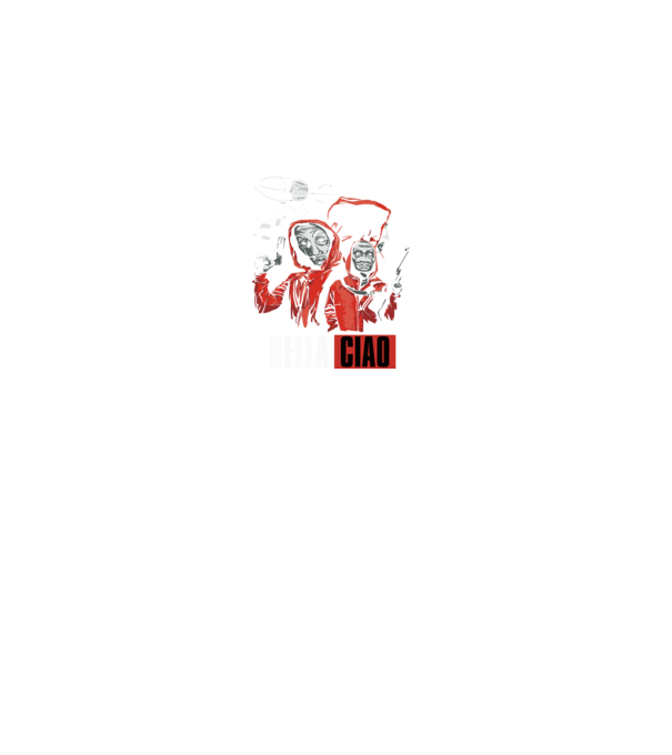 bella ciao money heist model gri pe tricou