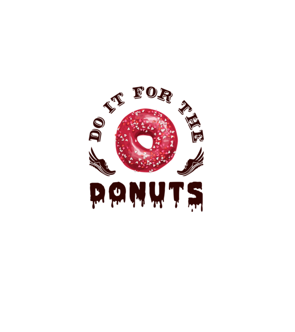 Do it for the donuts model alb/roșu pe tricou
