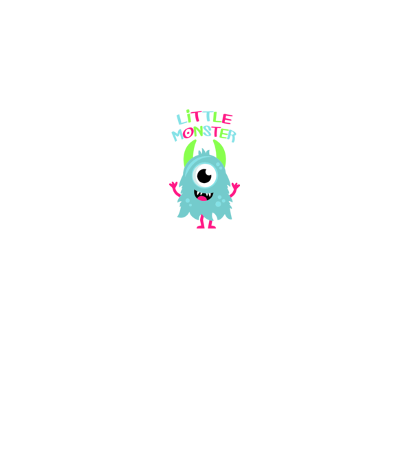 Little monster model gri pe tricou