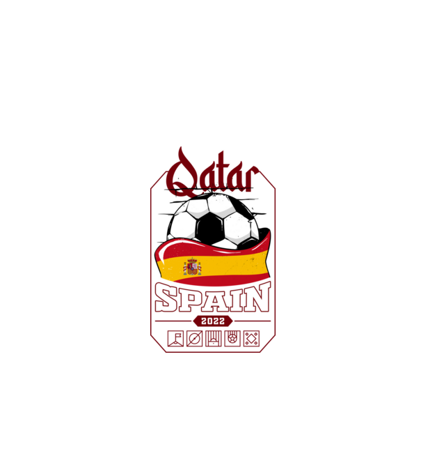 Qatar teams Spain model negru pe tricou