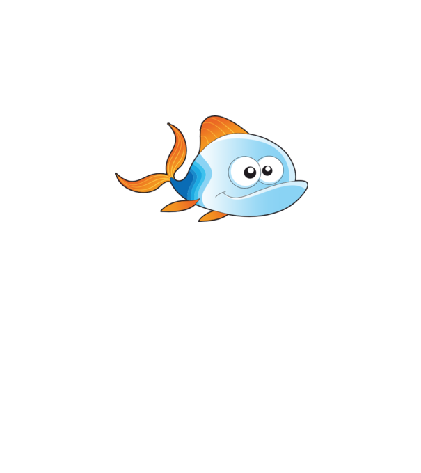 Fish model alb pe tricou
