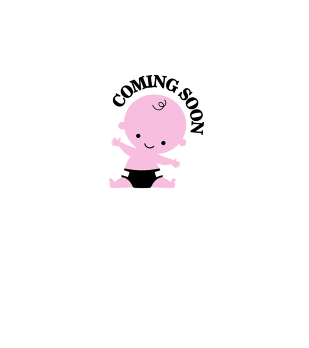 Coming soon baby model alb pe tricou