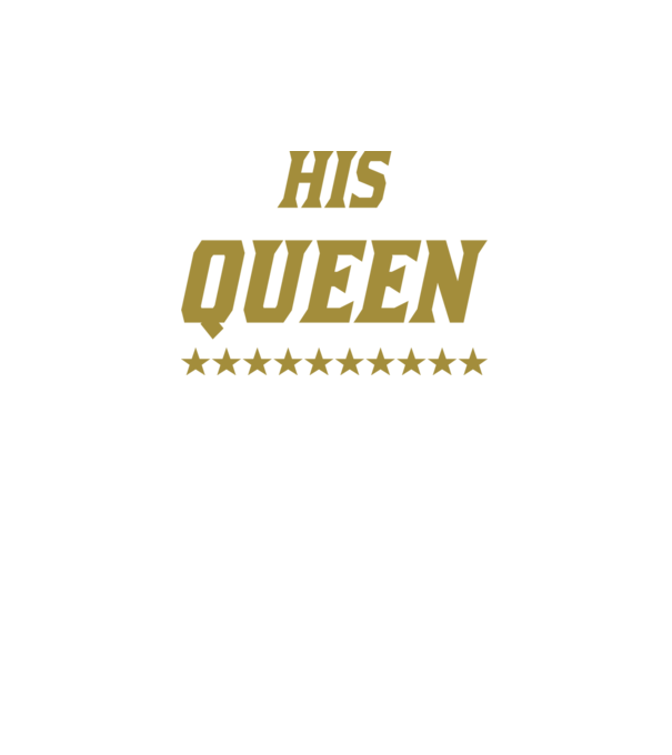 His Queen model negru pe tricou