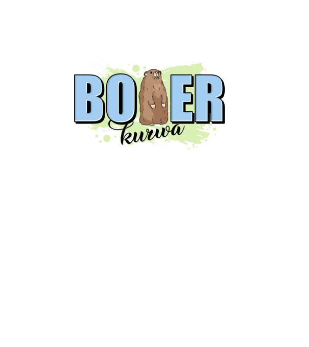 Bober Kurwa model alb pe tricou