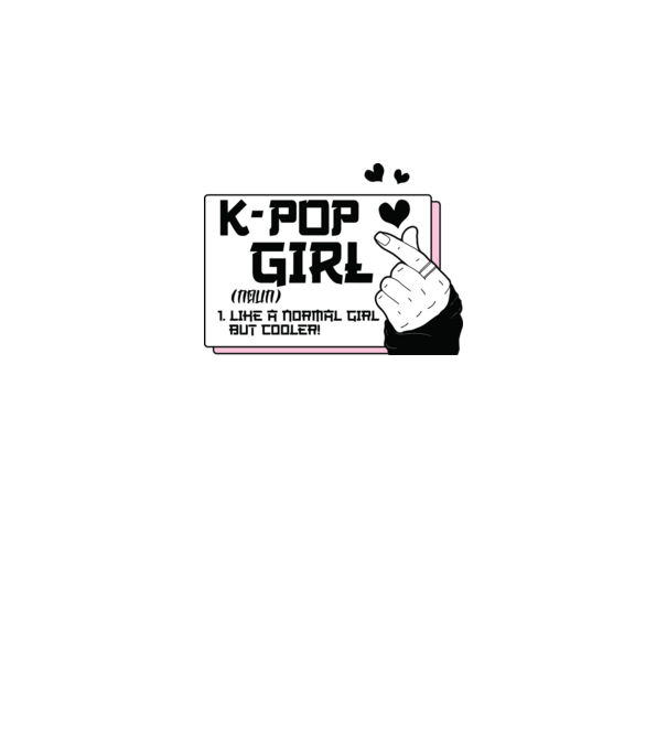 K-POP FANGIRL model alb pe tricou