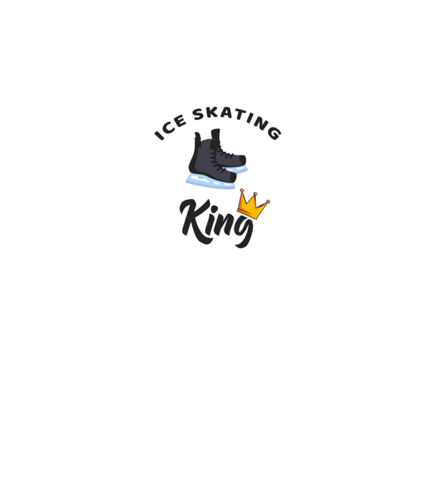 Ice skatin King model negru pe tricou