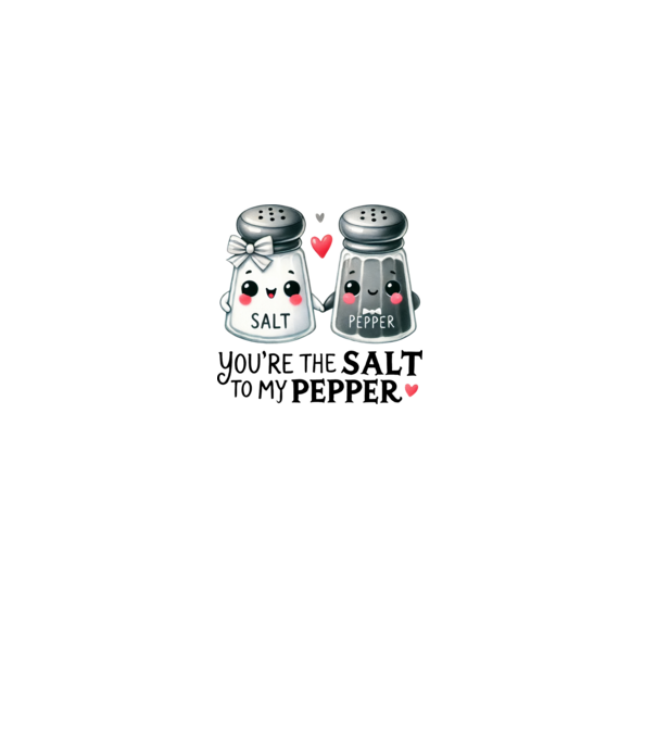 Salt to my Pepper model alb pe tricou
