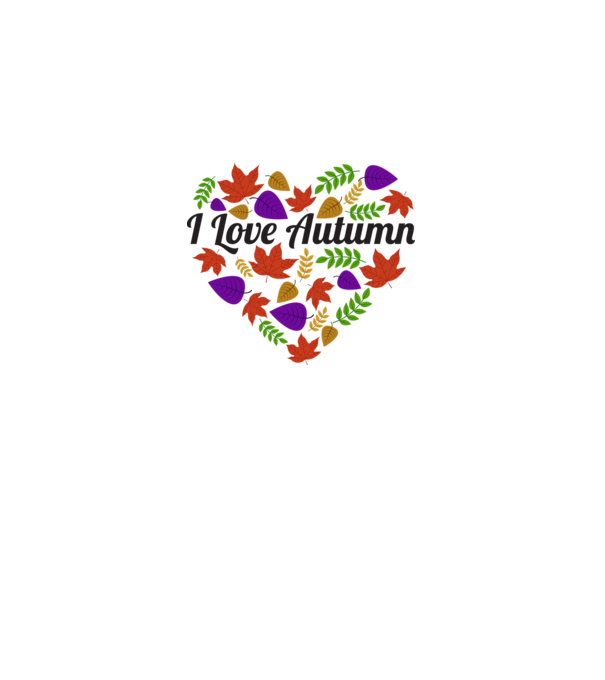 I love autumn model alb pe tricou