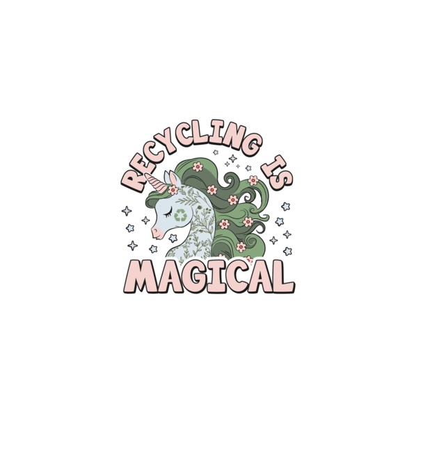 Recycling is magical model negru pe tricou