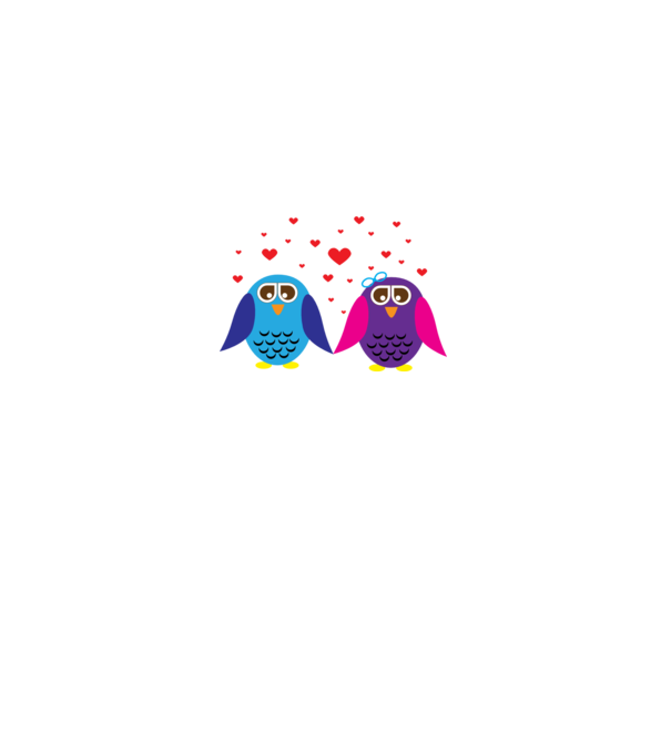 Owl Love model gri pe tricou