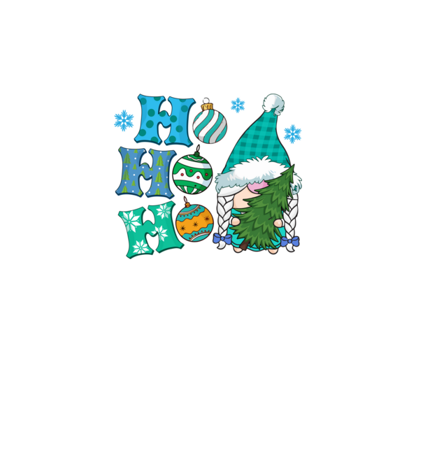 Ho-ho-ho gnome model turcoaz pe tricou
