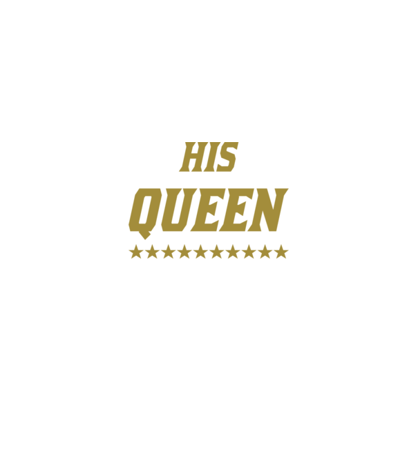 His Queen model negru pe tricou