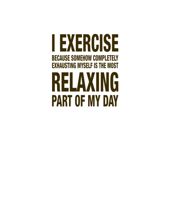 I exercise because model galben pe tricou