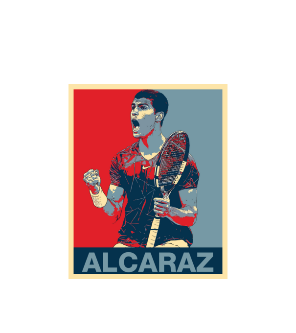 Carlos Alcaraz model alb pe tricou