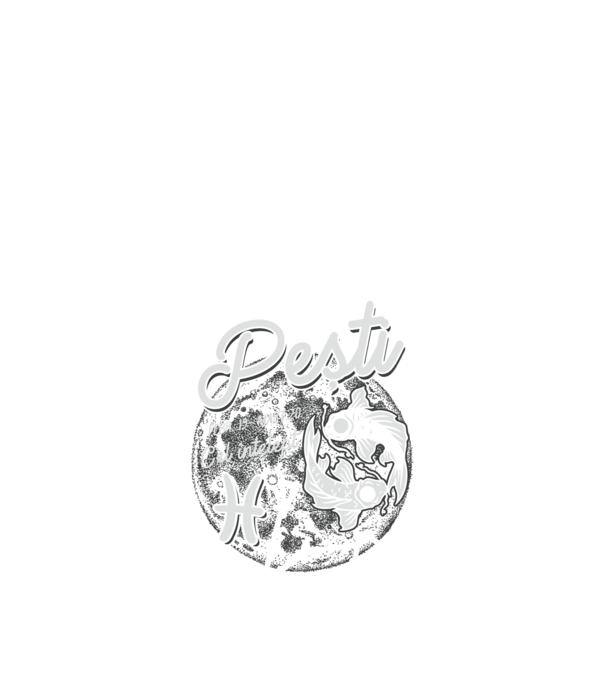 Zodiac bărbat PEȘTI retro model negru pe tricou