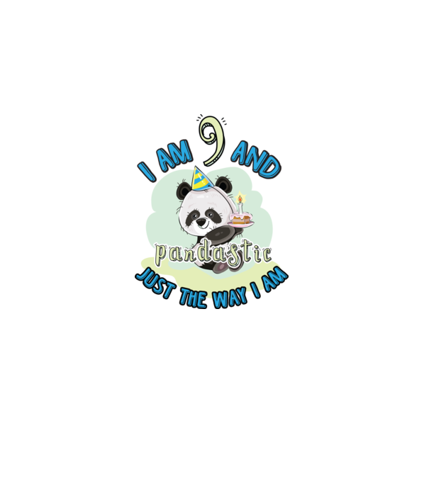 PANDASTIC 9 model alb pe tricou