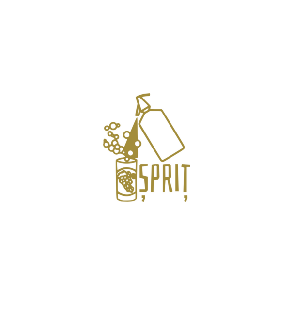Șpriț model negru pe tricou