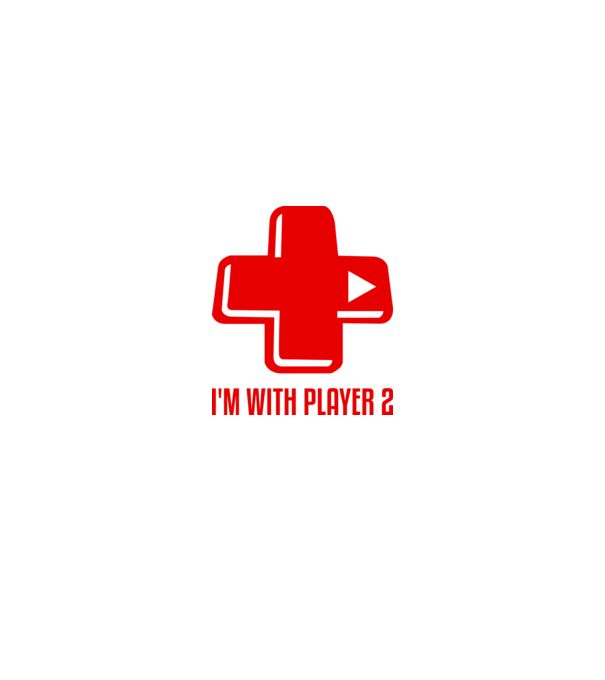 player 2 model alb pe tricou
