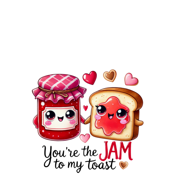 Jam to my Toast model alb pe tricou