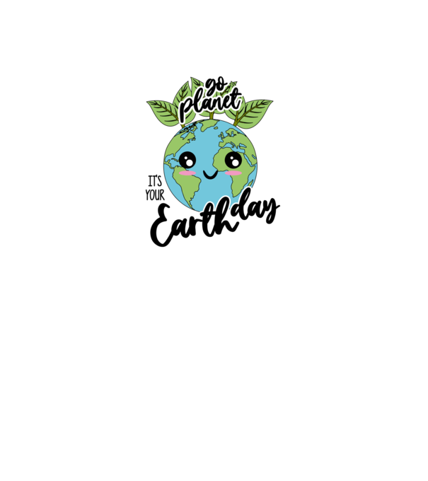 Go planet its your earth day model alb pe tricou