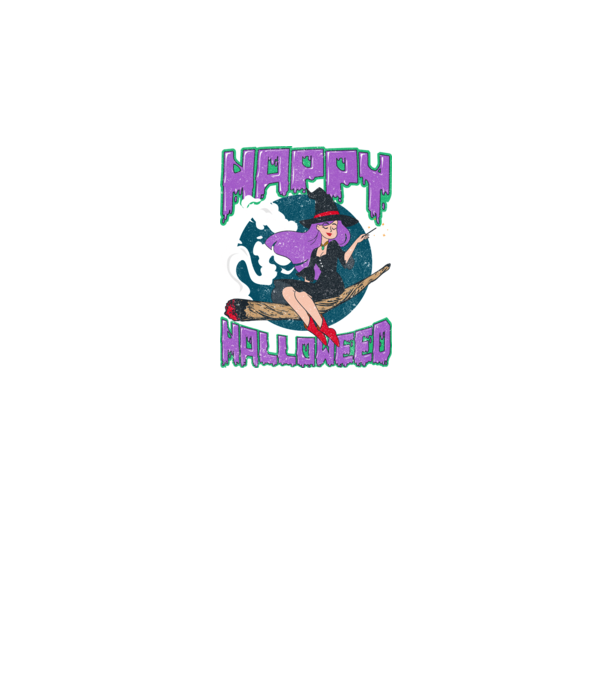 Happy Halloweed model negru pe tricou