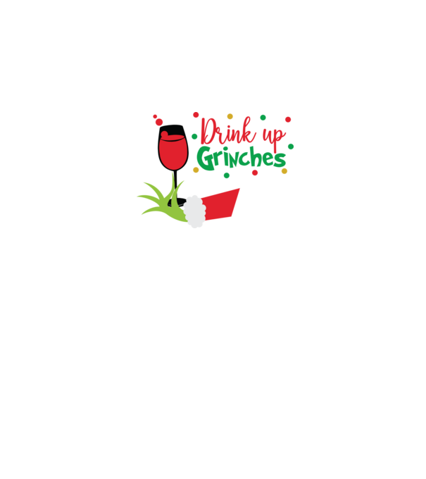 Drink up Grinches model alb pe tricou