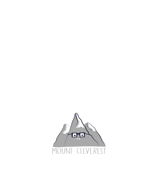 Mount cleverest model alb pe tricou