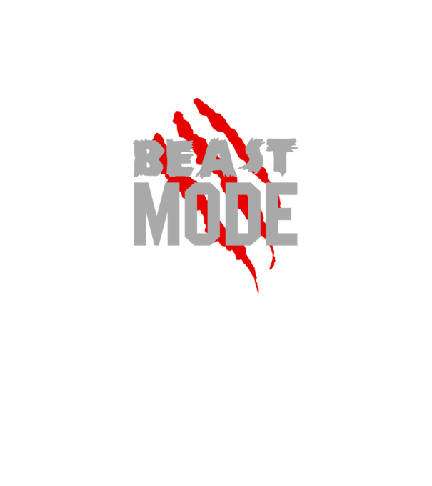 Beast mode model albastru închis pe tricou
