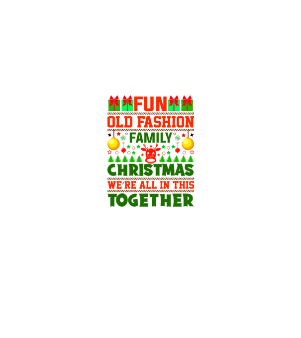 fun old fashion family christmas model negru pe tricou