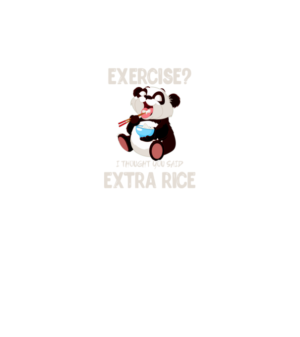 Exercise panda light model negru pe tricou