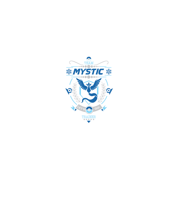 Mystic team model alb pe tricou