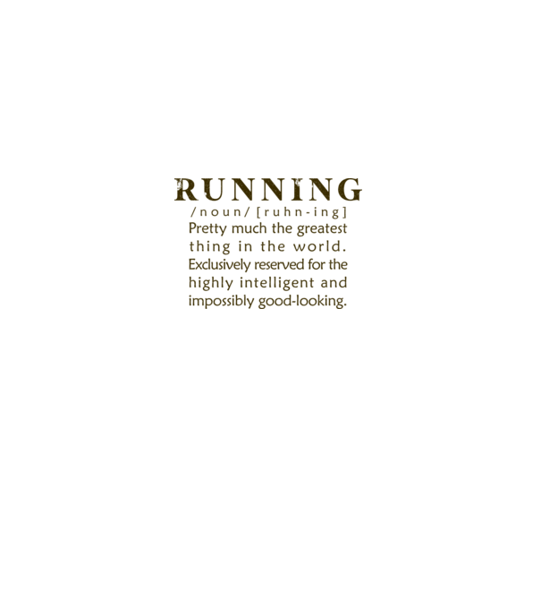 Running definition model alb pe tricou