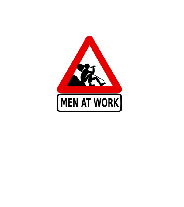 men at work model gri pe tricou