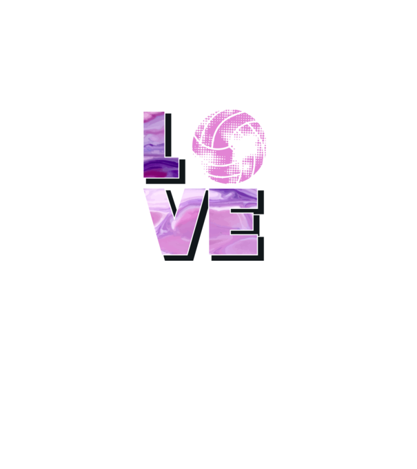 Love volleyball model negru pe tricou