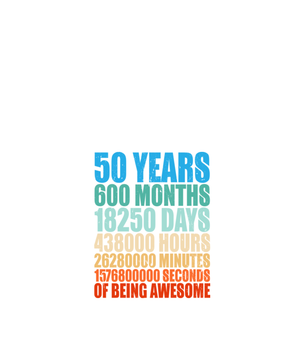 50 years of being awesome model negru pe tricou