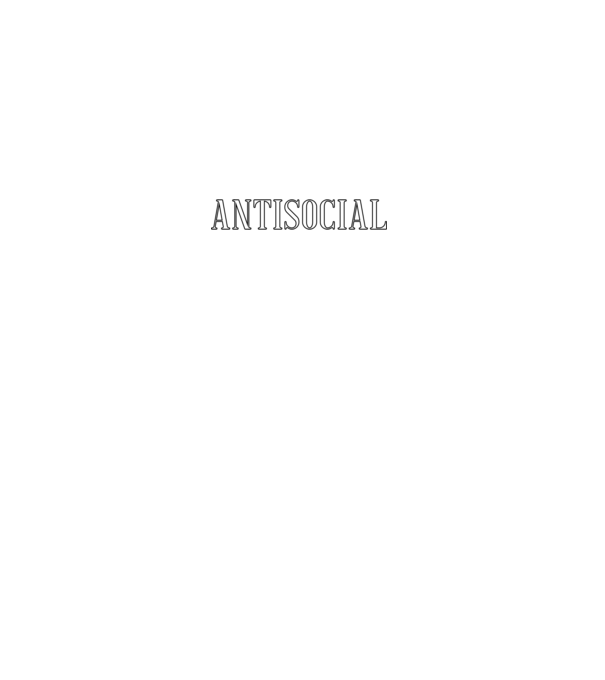 Antisocial model negru pe tricou