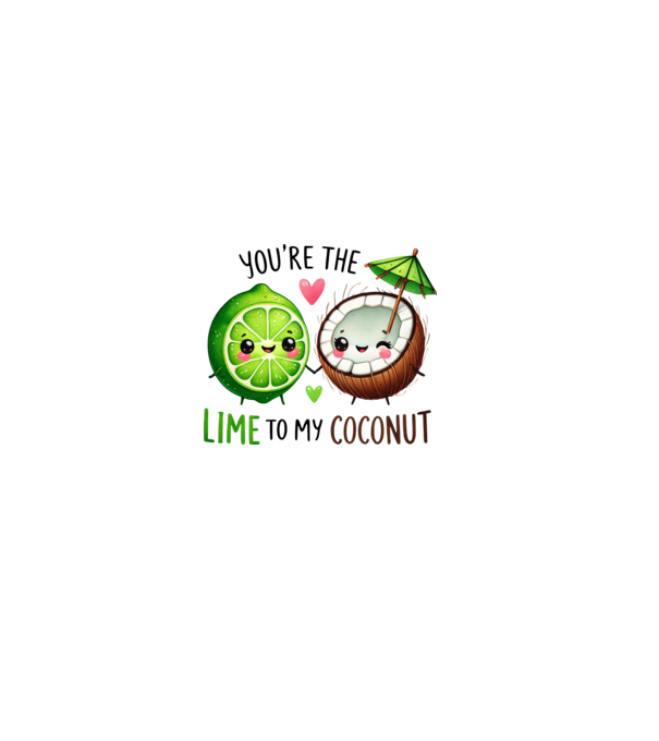 Lime to my Coconut model alb pe tricou