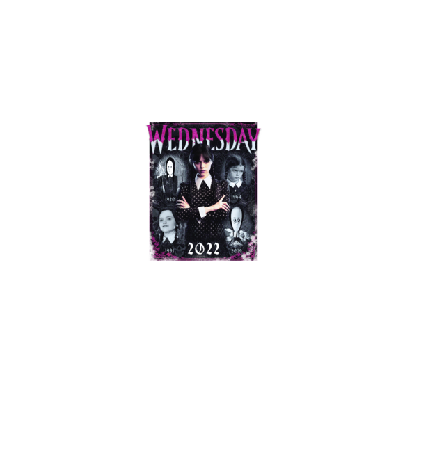 WEDNESDAY ADDAMS multi all time model negru pe tricou