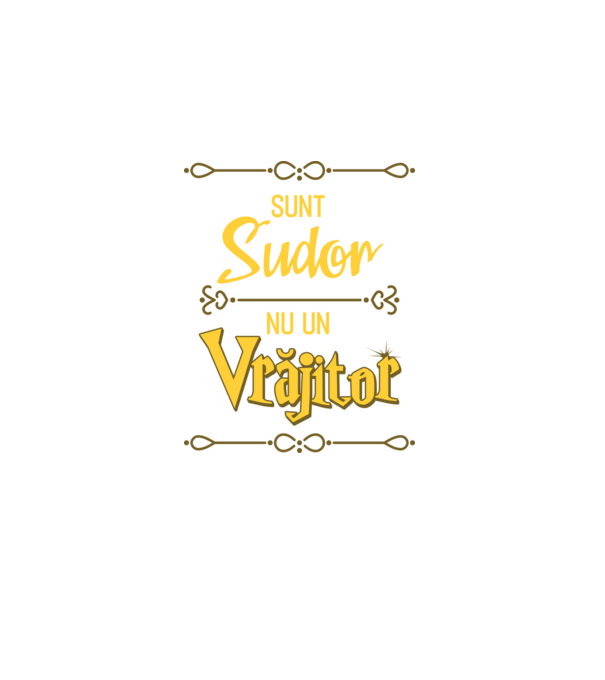 Sunt sudor, nu un vrăjitor model negru pe tricou