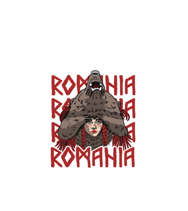 Dansul Ursului romania model negru pe tricou