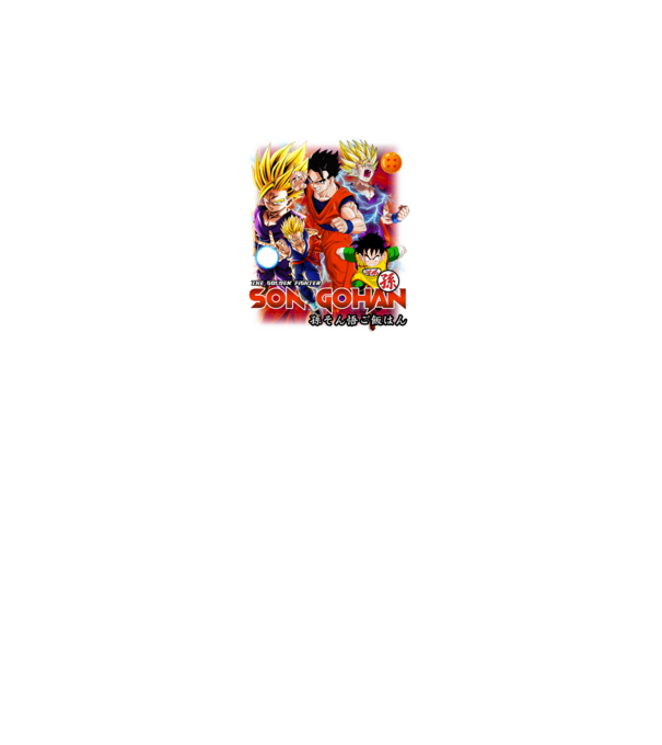 gohan dragonball model negru pe tricou