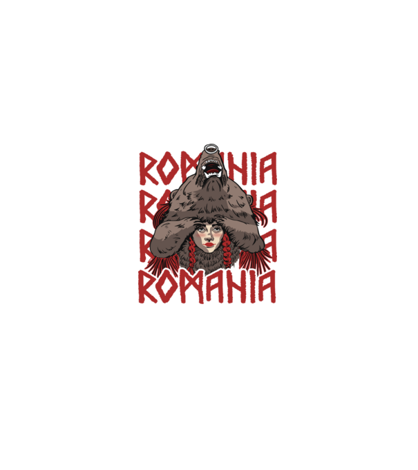 Dansul Ursului romania model negru pe tricou