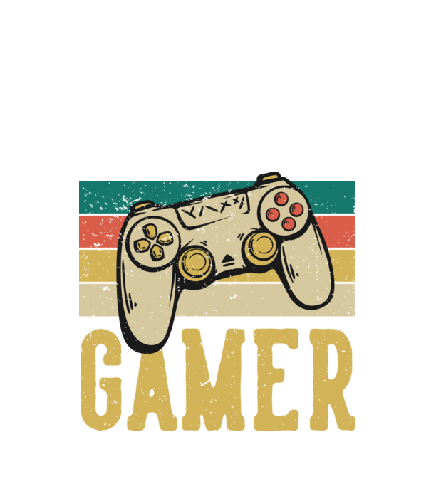 Retro gamer model negru pe tricou