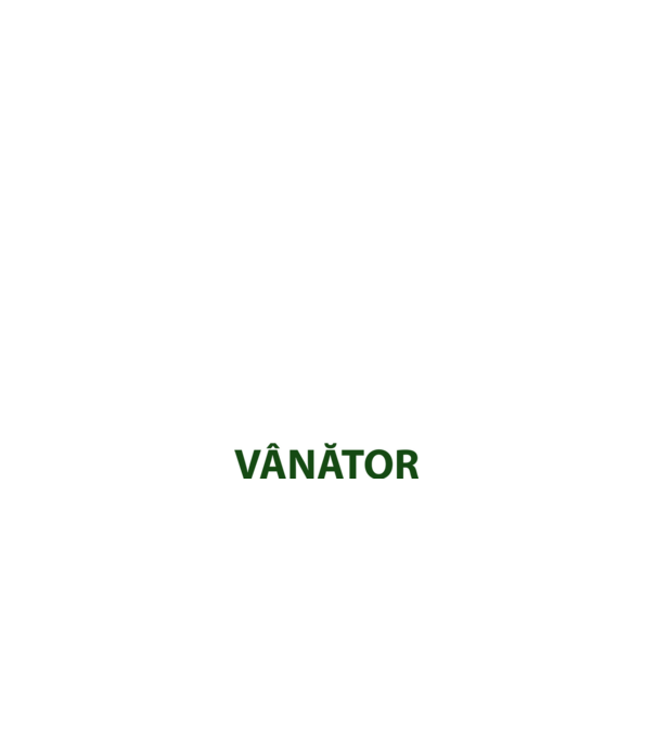 fii calm, sunt vânător model negru pe tricou