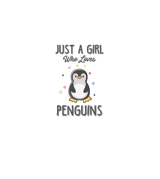 Just a girl who loves Penguins model alb pe tricou