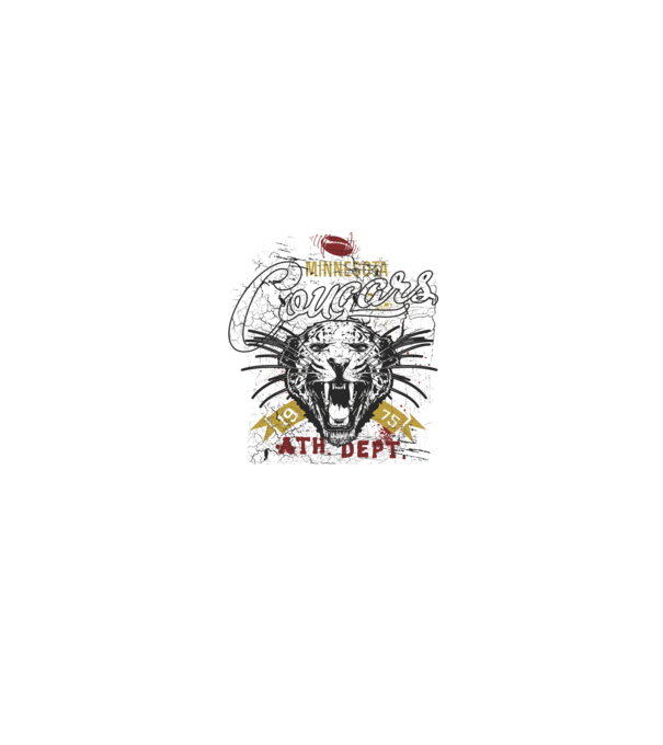Minesota Cougars  TEXTURED model negru pe tricou