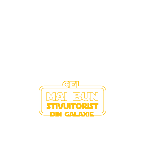 Cel mai bun stivuitorist din galaxie model negru pe tricou
