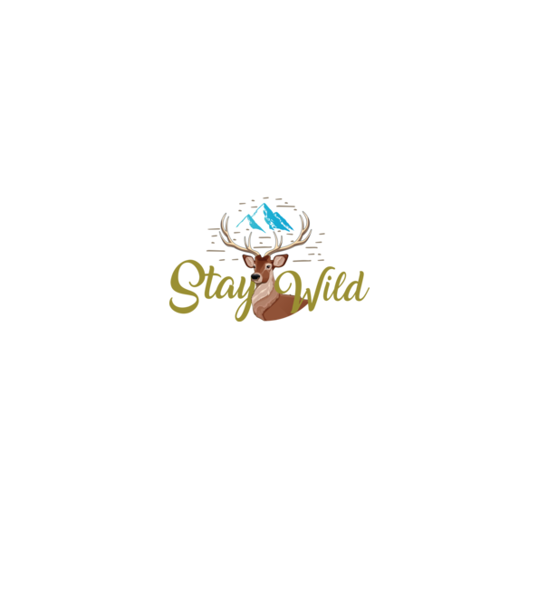 Stay wild model negru pe tricou