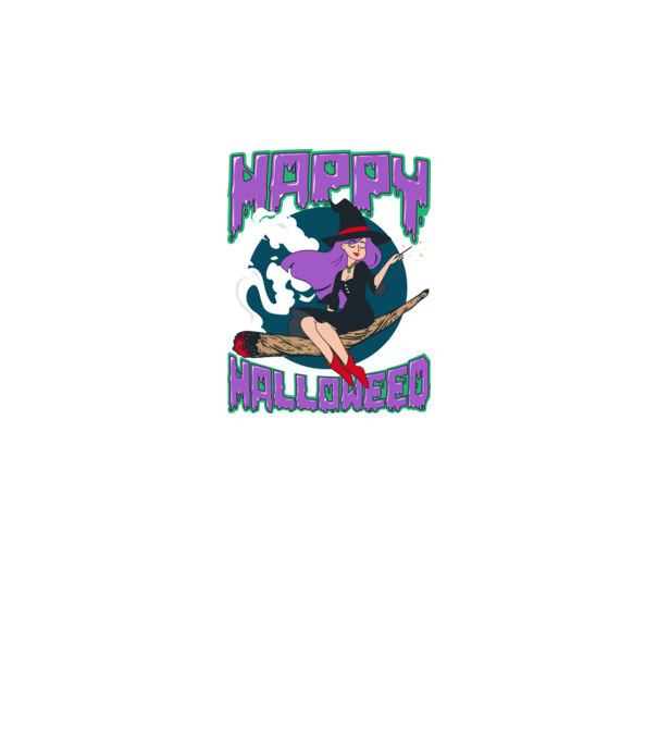 Happy Halloweed model negru pe tricou